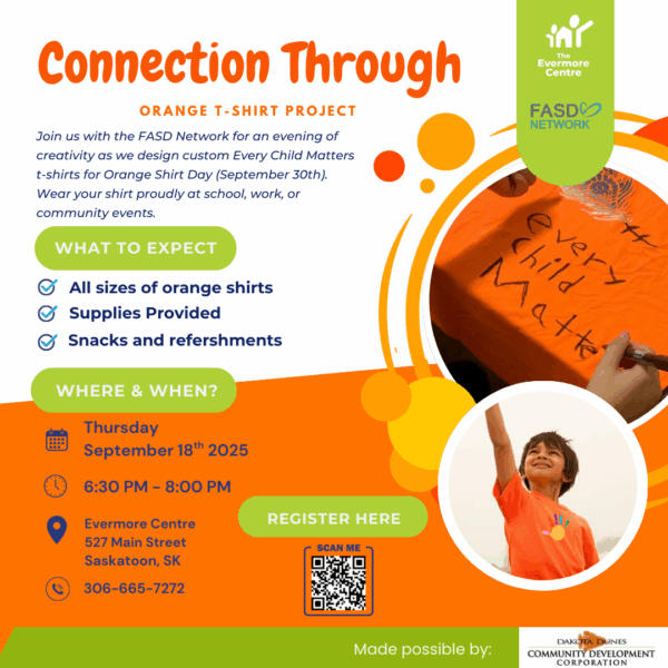 Connection Through Orange T-Shirt Project with FASD Network